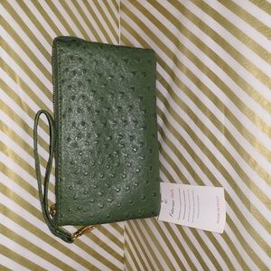 Fabrizio Ostrich Leather Wristlet